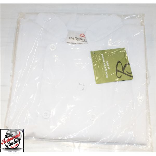NEW MEDIUM WHITE CHEFS JACKET