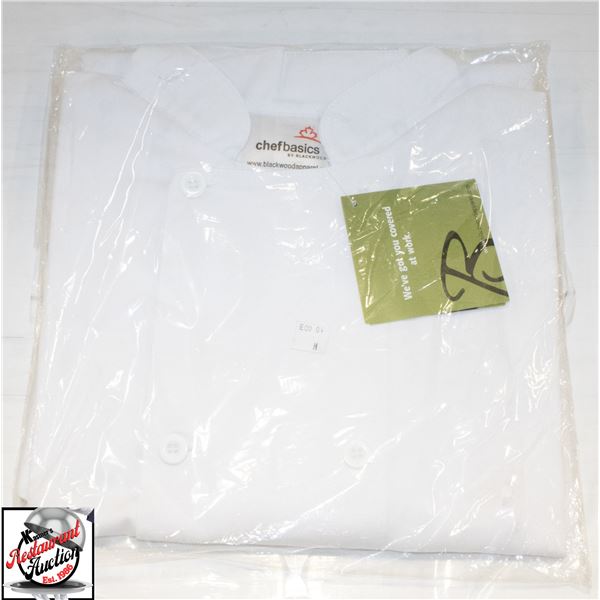 NEW MEDIUM WHITE CHEFS JACKET