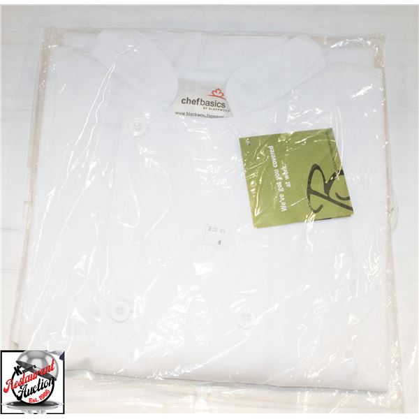 NEW MEDIUM WHITE CHEFS JACKET