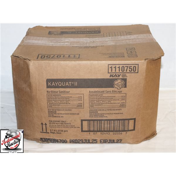 BOX OF KAY KAYQUAT II NO RINSE SANATIZER