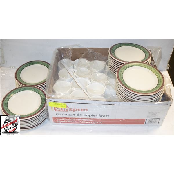 24 CUPS AND 40 SIDE PLATES 7"