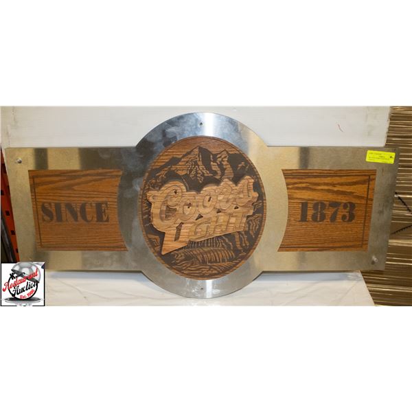 36" X 18" COORS LIGHT WALL DISPLAY