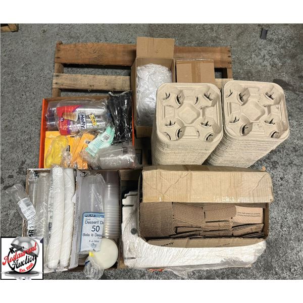 TAKE OUT TRAYS, CONTAINERS, LIDS, BOXES, COFFEE