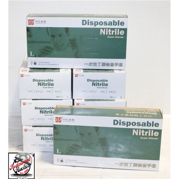 8 BOXES OF ZZ DISPOSIBLE NITRIL GLOVES LARGE