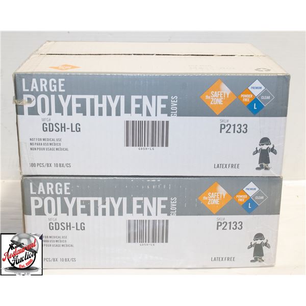 2 CASES OF THE SAFTEY ZONE LARGE POLYETHYLENE