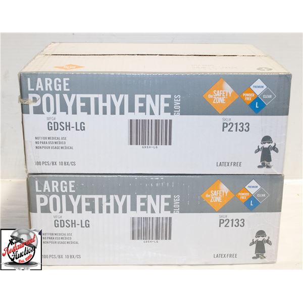 2 CASES OF THE SAFTEY ZONE LARGE POLYETHYLENE