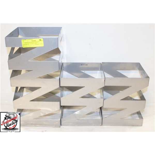 3 NEW FOH ZIGZAG RISERS 2 6"X6"X8" 1 6.5"X6.5"X13"