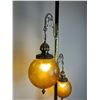 Image 2 : Mid Century Modern Amber Glass Tension Lamp