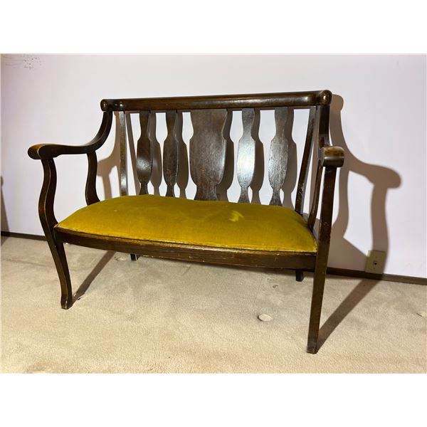 Colonial Revival Style Wooden Bench