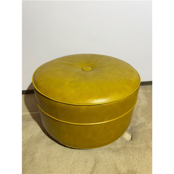 Vintage Yellow Ottoman