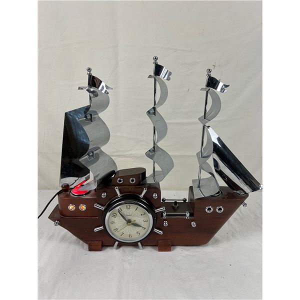 Vintage United Maritime Sailboat Clock