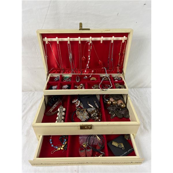 Vintage Costume Jewelry & Box