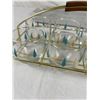 Image 4 : Vintage Glass Bar Set With Caddy