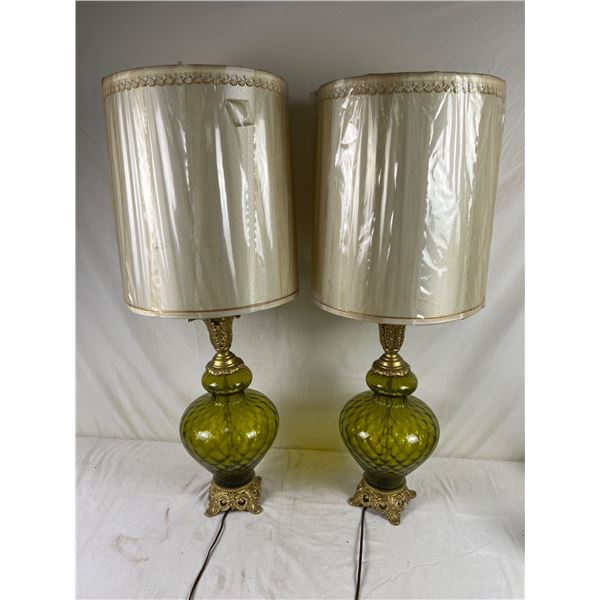 Timeless Green Glass Table Lamps