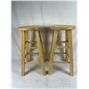 Image 1 : Pair of 24" Wooden Stools