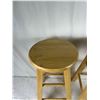 Image 2 : Pair of 24" Wooden Stools