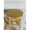 Image 3 : Pair of 24" Wooden Stools