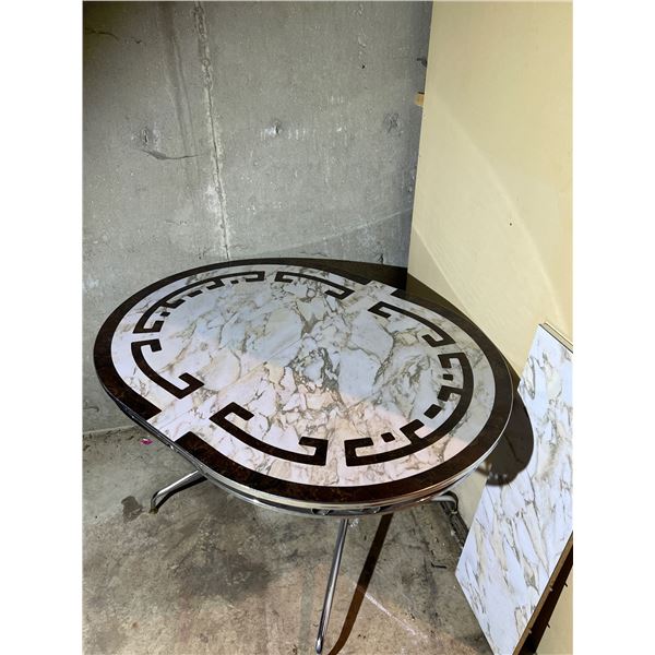 Faux Marble Card Table