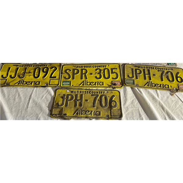 Vintage Alberta License Plates