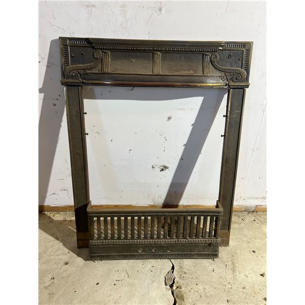 Cast Iron Brass Trimmed Fireplace Insert