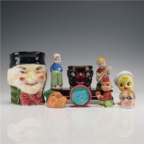9pc Ceramic Figural Decorative Objects