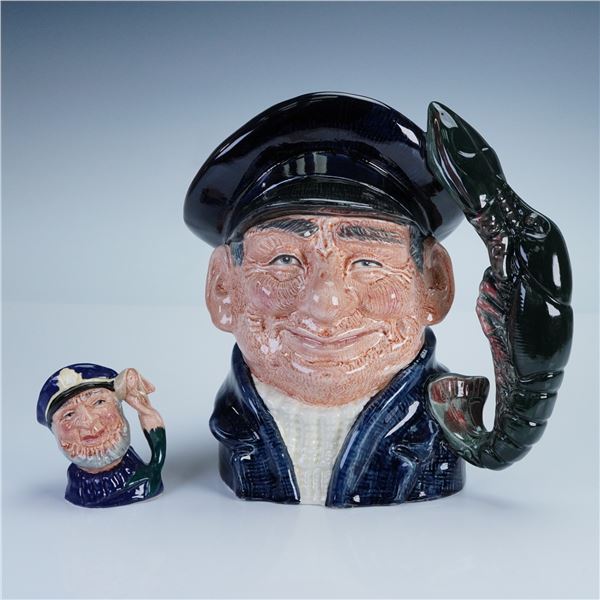 2pc Royal Doulton Character Jugs, Lobster Man & Old Salt