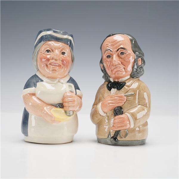2pc Royal Doulton Toby Jugs, The Nurse D6700 and Dr The Physician