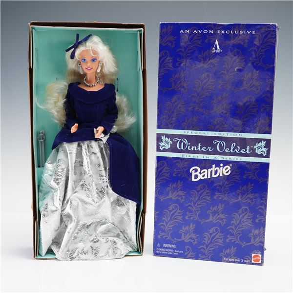 Winter Velvet Barbie Doll Avon Exclusive, Mattel 15571