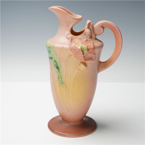 Roseville Pottery Pink Ewer, Poppy