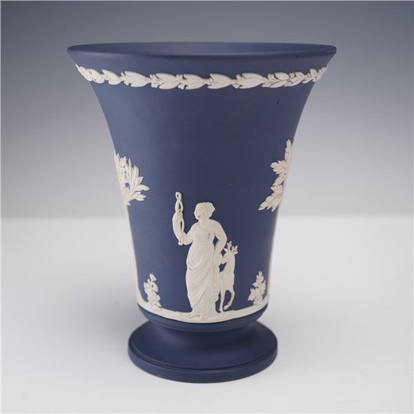 Wedgwood Vase, Portland Blue Jasperware