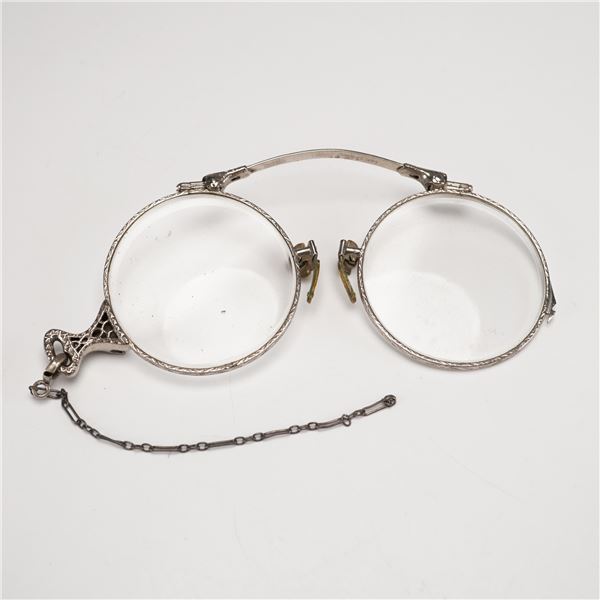 T&P 14k White Gold Pince-Nez Eyeglasses