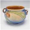 Image 5 : 2pc Roseville Pottery Blue Vases, Pinecone