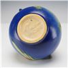 Image 7 : 2pc Roseville Pottery Blue Vases, Pinecone
