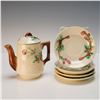 Image 4 : 9pc Rose Design Pottery Tea Service Items