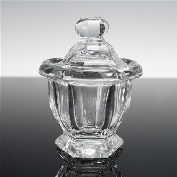 Baccarat Bretagne Cut Crystal Mustard Jar with Lid