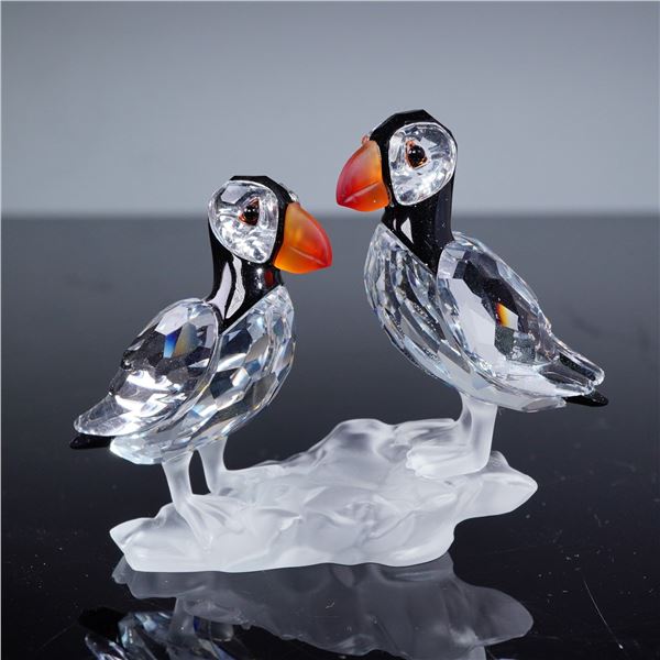 A Swarovski Crystal Puffins Figurine, Model No. 261643
