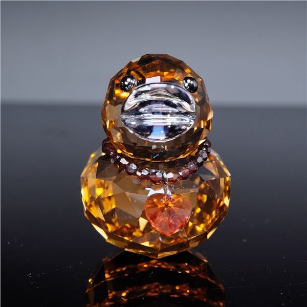 Swarovski Crystal Figurine, Happy Chloe Duck, with Box