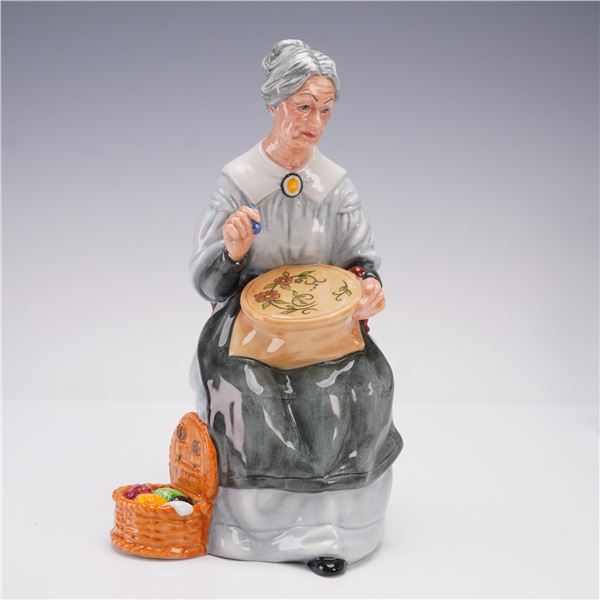 Royal Doulton Figurine, Embroidering HN2855