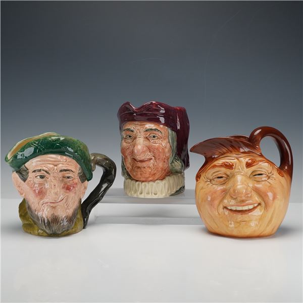 3pc Royal Doulton Large Character Jugs- D5823, D5504 & D5327