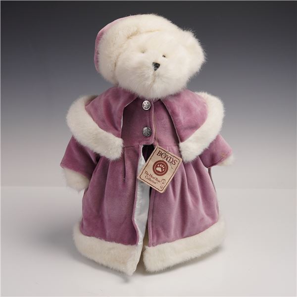 Boyds Bear Head Bean Collection, Victoria Crystalfrost with Stand