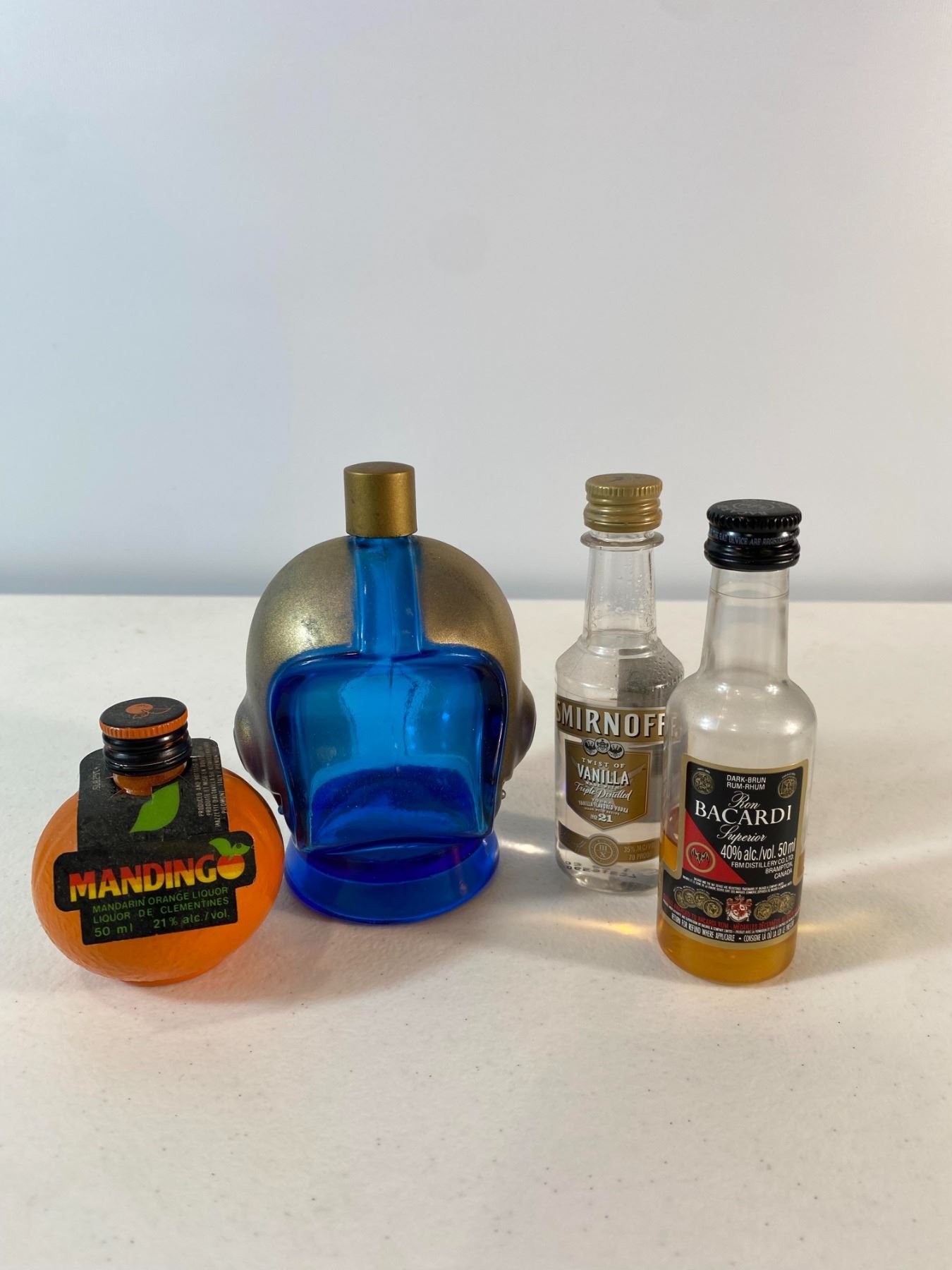 Mixed Miniature Liquor Bottles - 4 Bottles (Mandingo, Bacardi, Smirnoff ...