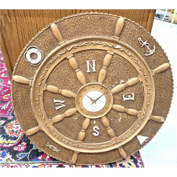 Large Nautical Wall Clock (Signed 1976)