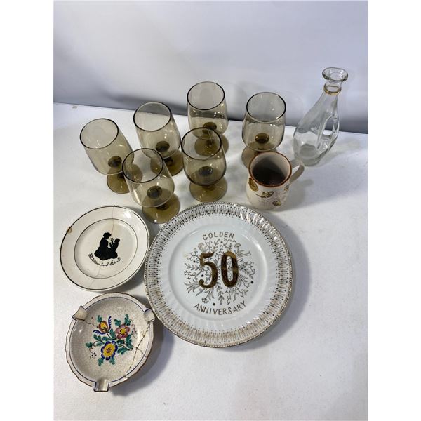 Crystalware, Plates & Mixed Household Lot