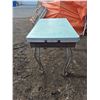Image 4 : Vintage Green Formica Table with Expandable Side Leaves