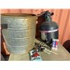 Image 3 : Galvanized Barrel, Jacuzzi Filter & Tools