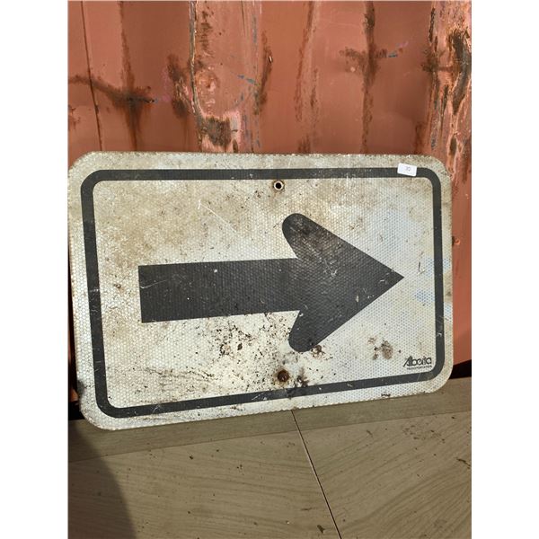Alberta Directional Arrow Road Sign