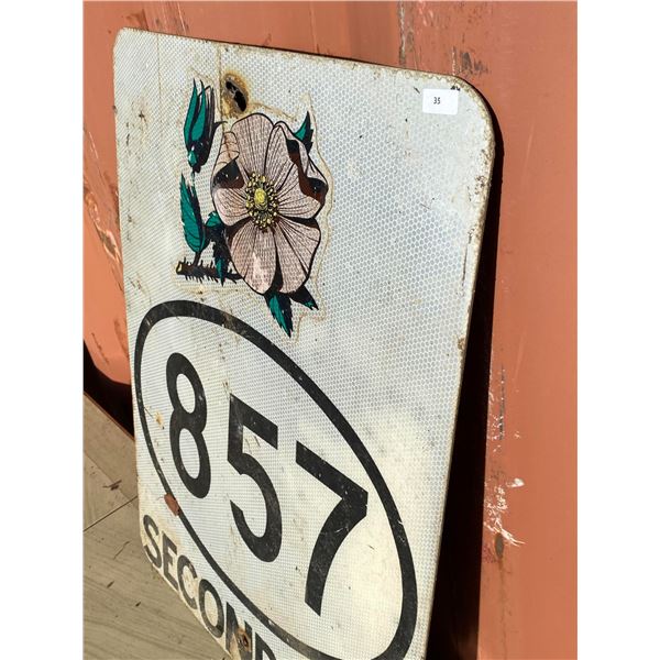 Alberta Highway 857 Secondary Route Sign