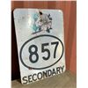 Image 2 : Alberta Highway 857 Secondary Route Sign