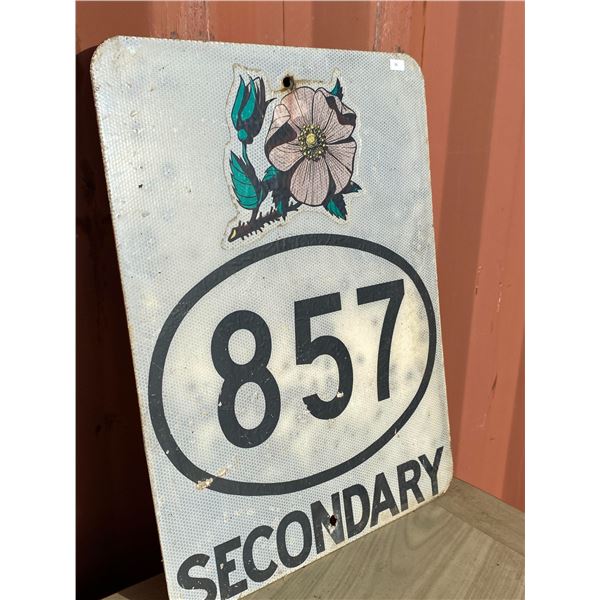 Alberta Highway 857 Secondary Route Sign (Variant)