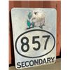 Image 2 : Alberta Highway 857 Secondary Route Sign (Weathered)